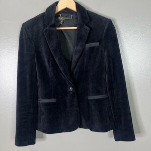 Juicy Couture Black Velvet Blazer black label 
Size xs cocktail party edgy